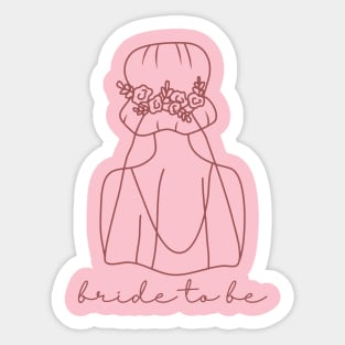Bride-to-Be for Bridal Showers and Bachelorette Parties Sticker
